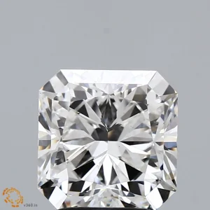 3.03 Carat Square Radiant Lab Grown Diamond, Excellent Polish, F Color, VS1 Clarity