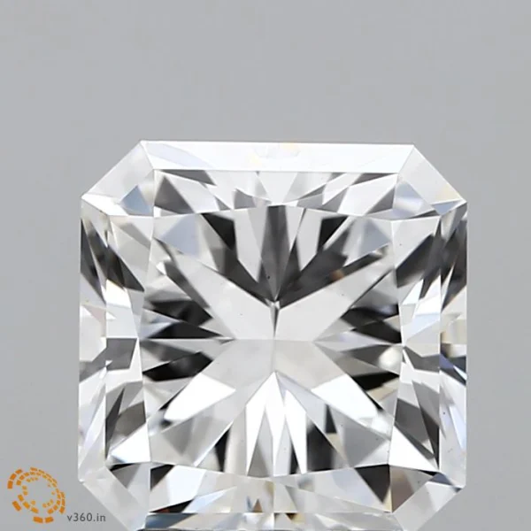 3.05 Carat Square Radiant Lab Grown Diamond, Excellent Polish, F Color, VS1 Clarity