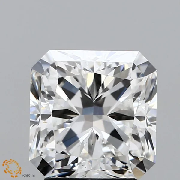 3.06 Carat Square Radiant Lab Grown Diamond, Excellent Polish, F Color, VS1 Clarity