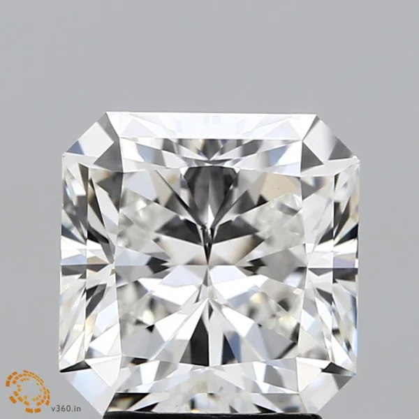 3.09 Carat Square Radiant Lab Grown Diamond, Excellent Polish, F Color, VS1 Clarity