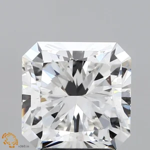 3.11 Carat Square Radiant Lab Grown Diamond, Excellent Polish, F Color, VS1 Clarity