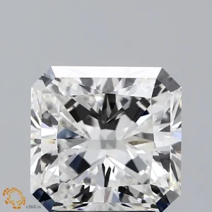 3.12 Carat Square Radiant Lab Grown Diamond, Excellent Polish, F Color, VS1 Clarity