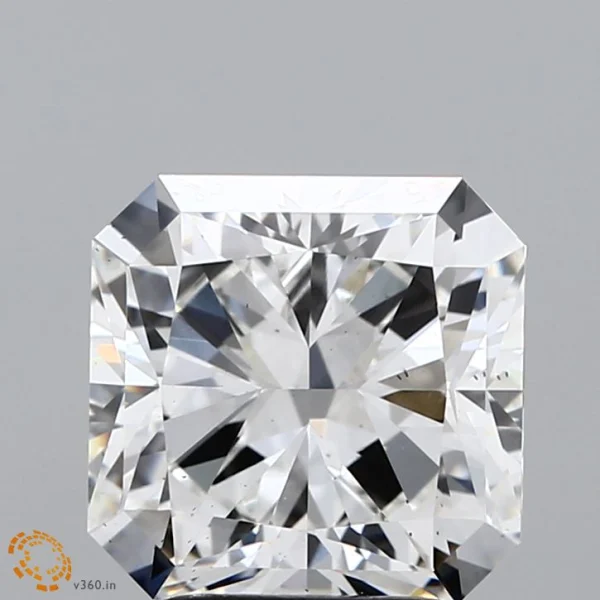 3.16 Carat Square Radiant Lab Grown Diamond, Excellent Polish, F Color, VS2 Clarity