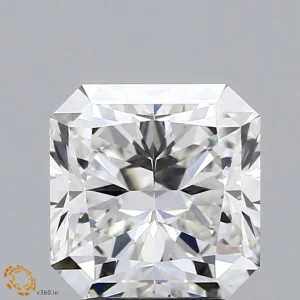 3.17 Carat Square Radiant Lab Grown Diamond, Excellent Polish, G Color, VS1 Clarity