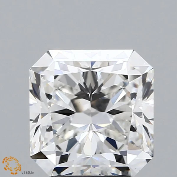 3.17 Carat Square Radiant Lab Grown Diamond, Excellent Polish, G Color, VS1 Clarity