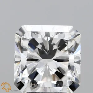 3.17 Carat Square Radiant Lab Grown Diamond, Excellent Polish, G Color, VS2 Clarity