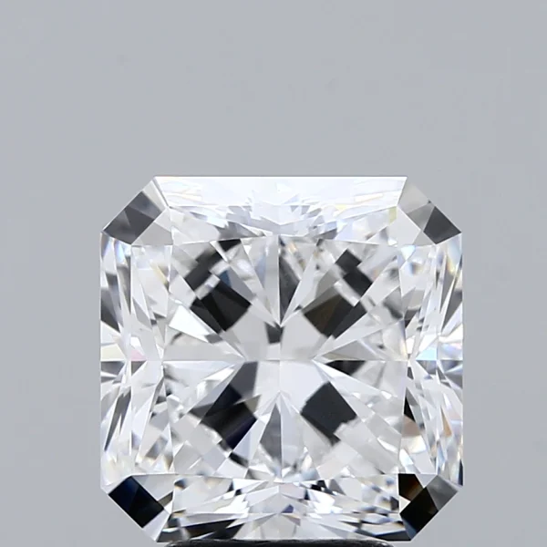 4.36 Carat Square Radiant Lab Grown Diamond, Excellent Polish, D Color, VVS1 Clarity