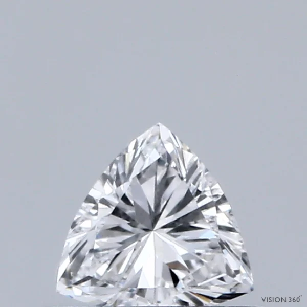 0.34 Carat Triangular Lab Grown Diamond, Very Good Polish, D Color, VVS2 Clarity