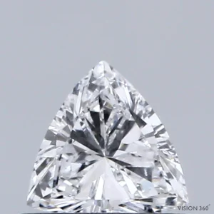 0.35 Carat Triangular Lab Grown Diamond, Very Good Polish, D Color, VVS2 Clarity