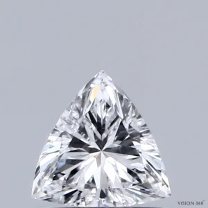 0.39 Carat Triangular Lab Grown Diamond, Very Good Polish, D Color, VS1 Clarity