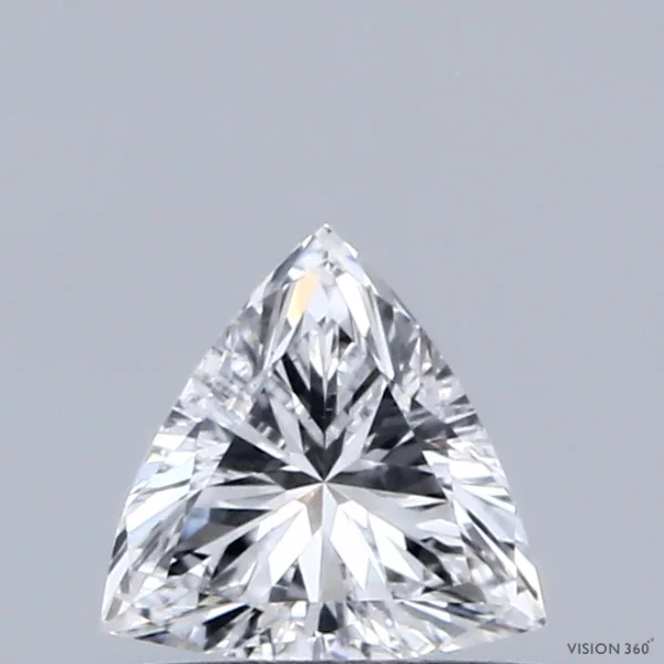 0.39 Carat Triangular Lab Grown Diamond, Very Good Polish, D Color, VS1 Clarity