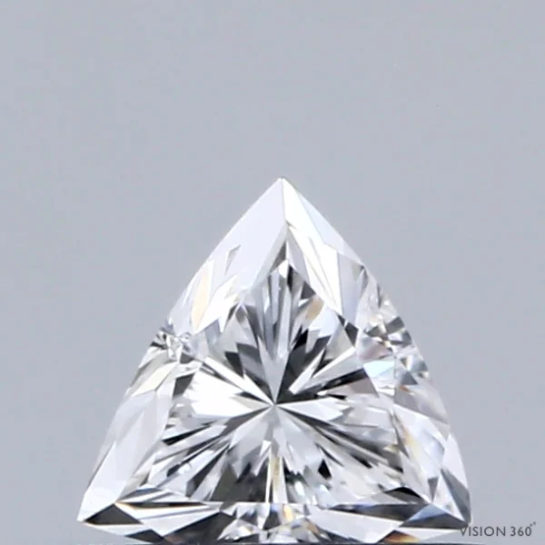 0.40 Carat Triangular Lab Grown Diamond, Very Good Polish, D Color, VS1 Clarity