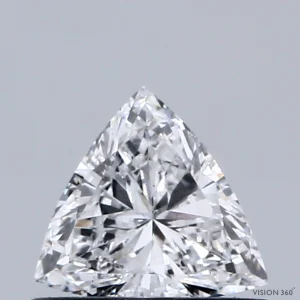 0.41 Carat Triangular Lab Grown Diamond, Very Good Polish, D Color, VS1 Clarity