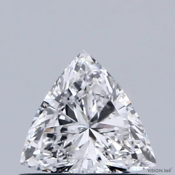 0.41 Carat Triangular Lab Grown Diamond, Very Good Polish, D Color, VS1 Clarity