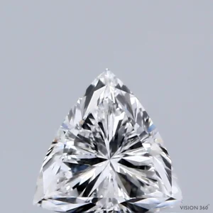 0.41 Carat Triangular Lab Grown Diamond, Very Good Polish, D Color, VVS2 Clarity