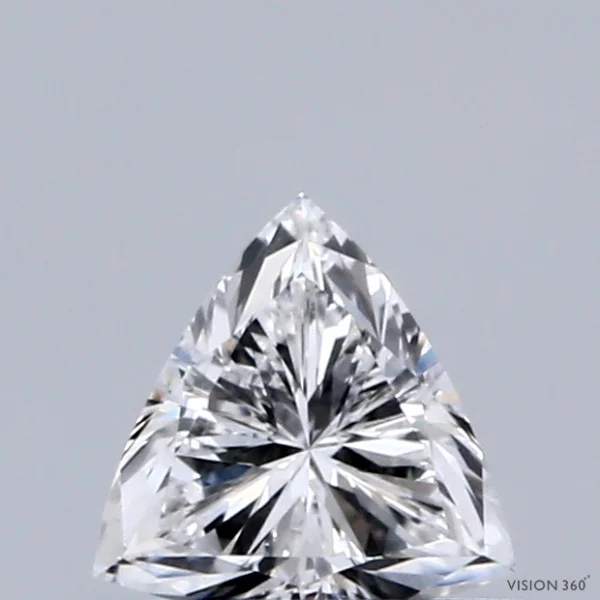0.41 Carat Triangular Lab Grown Diamond, Very Good Polish, D Color, VVS2 Clarity