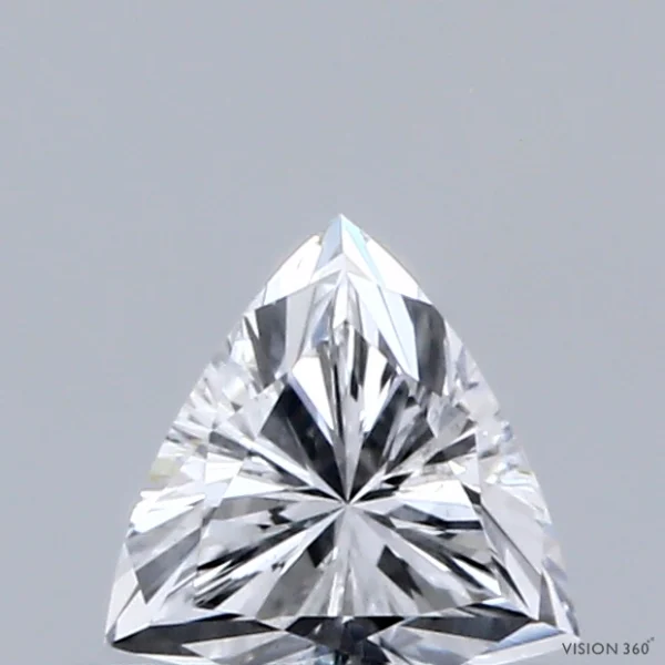 0.43 Carat Triangular Lab Grown Diamond, Very Good Polish, D Color, VS2 Clarity