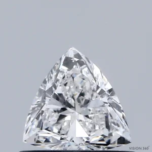 0.48 Carat Triangular Lab Grown Diamond, Very Good Polish, D Color, VS1 Clarity