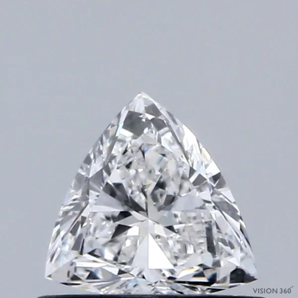 0.48 Carat Triangular Lab Grown Diamond, Very Good Polish, D Color, VS1 Clarity