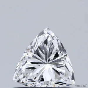 0.51 Carat Triangular Lab Grown Diamond, Very Good Polish, D Color, VVS1 Clarity