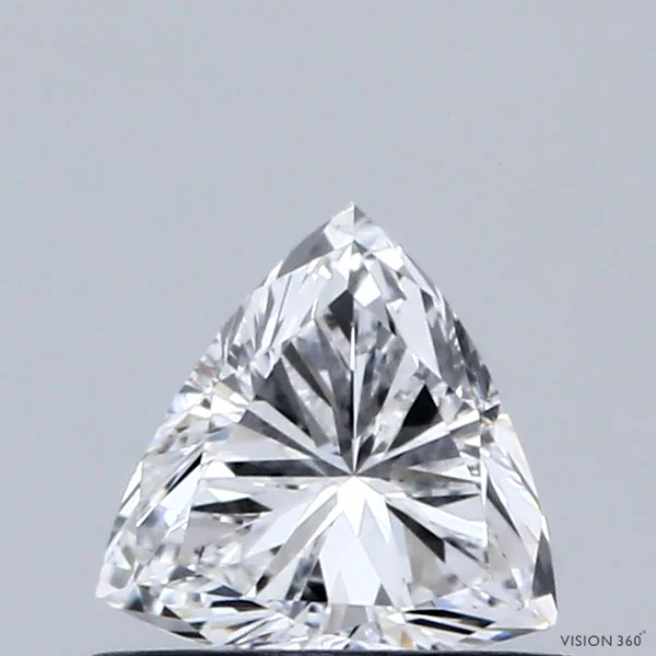 0.51 Carat Triangular Lab Grown Diamond, Very Good Polish, D Color, VVS1 Clarity