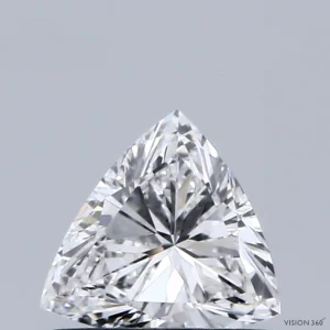 0.51 Carat Triangular Lab Grown Diamond, Very Good Polish, E Color, VVS2 Clarity