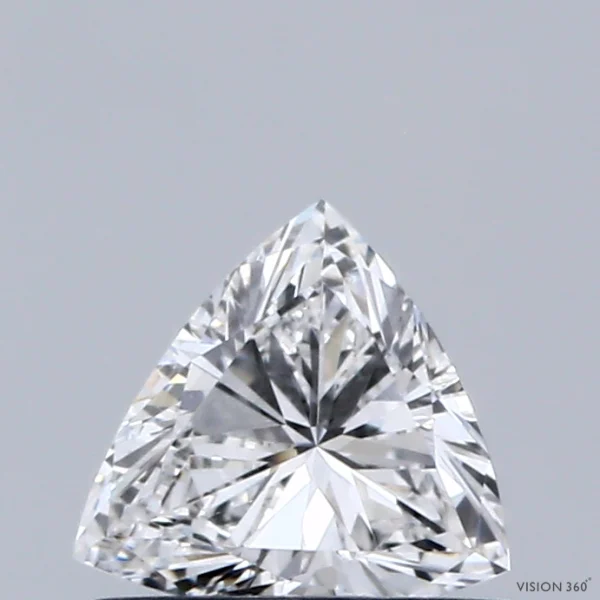 0.51 Carat Triangular Lab Grown Diamond, Very Good Polish, E Color, VVS2 Clarity