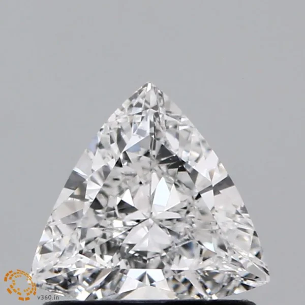 CC-TR2-054-EX-D-VS1-LNGX-09-1121-D 0.54 Carat Triangular Lab Grown Diamond, Excellent Polish, D Color, VS1 Clarity