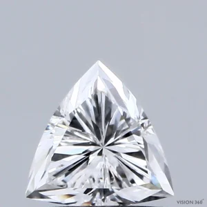 0.54 Carat Triangular Lab Grown Diamond, Very Good Polish, D Color, VVS2 Clarity