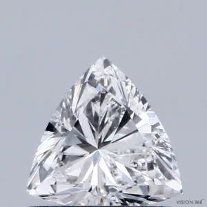 0.57 Carat Triangular Lab Grown Diamond, Very Good Polish, D Color, VS1 Clarity