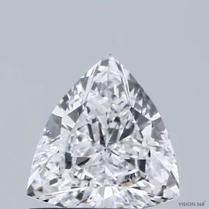0.58 Carat Triangular Lab Grown Diamond, Very Good Polish, D Color, VVS2 Clarity