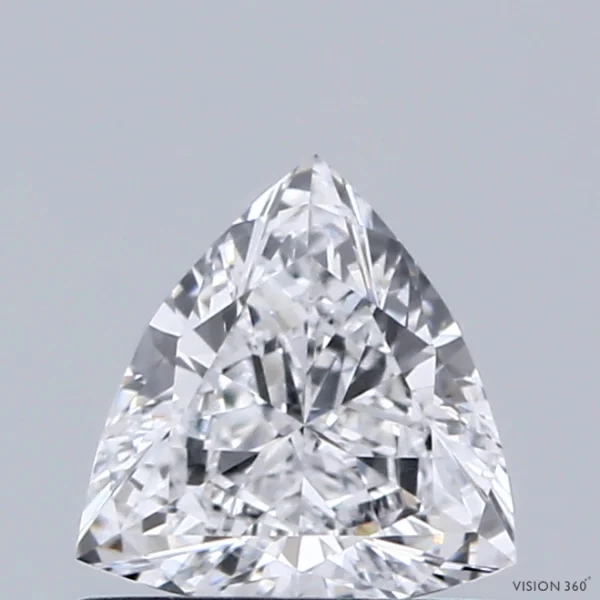 CC-TR2-058-VG-D-VVS2-NGB-12-507-A 0.58 Carat Triangular Lab Grown Diamond, Very Good Polish, D Color, VVS2 Clarity