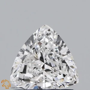 0.70 Carat Triangular Lab Grown Diamond, Excellent Polish, E Color, VVS2 Clarity