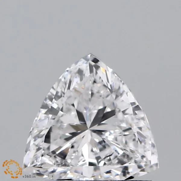 0.70 Carat Triangular Lab Grown Diamond, Very Good Polish, D Color, VS2 Clarity