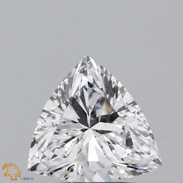 0.73 Carat Triangular Lab Grown Diamond, Very Good Polish, D Color, VVS1 Clarity