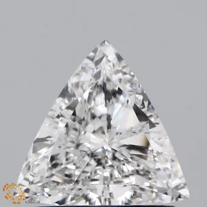 0.78 Carat Triangular Lab Grown Diamond, Very Good Polish, E Color, VVS2 Clarity