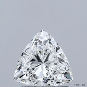 1.01 Carat Triangular Lab Grown Diamond, Excellent Polish, D Color, VVS1 Clarity