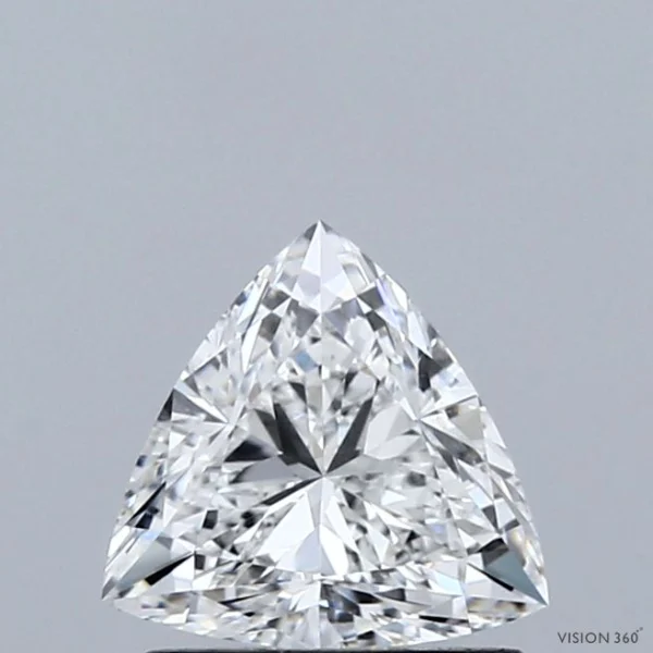 1.01 Carat Triangular Lab Grown Diamond, Excellent Polish, D Color, VVS1 Clarity