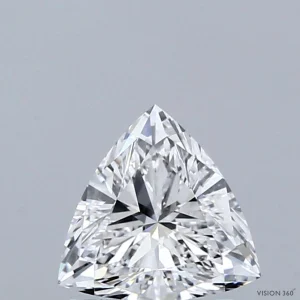 1.01 Carat Triangular Lab Grown Diamond, Excellent Polish, D Color, VVS1 Clarity