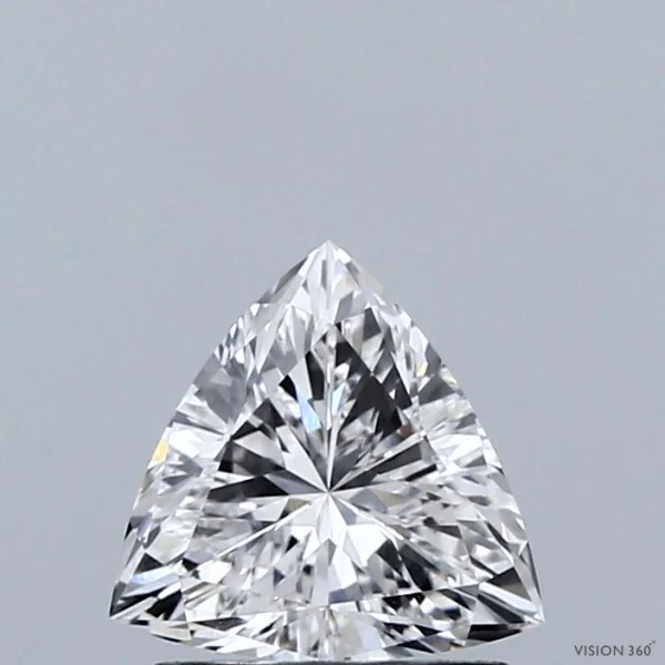 1.01 Carat Triangular Lab Grown Diamond, Excellent Polish, E Color, VS1 Clarity