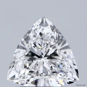 1.02 Carat Triangular Lab Grown Diamond, Excellent Polish, D Color, VS1 Clarity