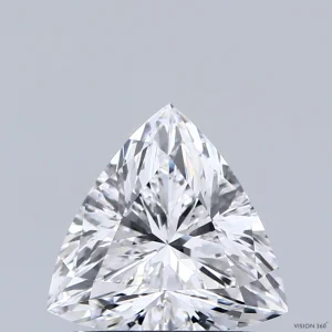 1.02 Carat Triangular Lab Grown Diamond, Excellent Polish, D Color, VVS2 Clarity