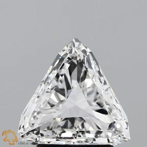 1.63 Carat Triangular Lab Grown Diamond, Excellent Polish, E Color, VVS2 Clarity