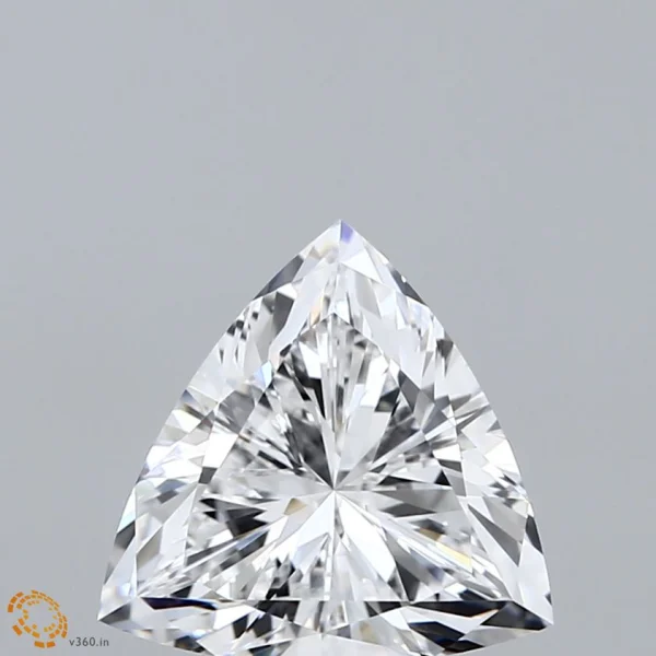 2.27 Carat Triangular Lab Grown Diamond, Excellent Polish, D Color, VVS2 Clarity