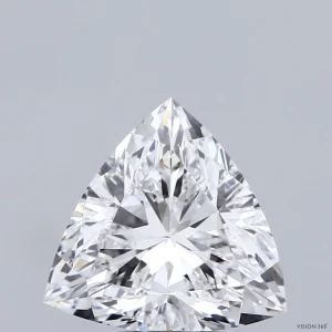 3.08 Carat Triangular Lab Grown Diamond, Excellent Polish, D Color, VVS2 Clarity