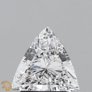 1.08 Carat Trilliant Lab Grown Diamond, Very Good Polish, D Color, VVS2 Clarity